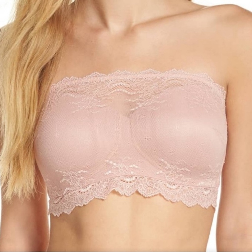 SPANX Lace Bandeau Bra in Light Pink